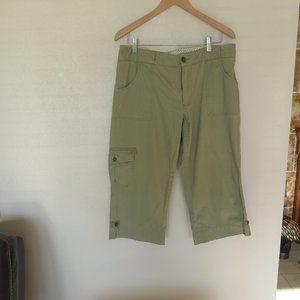 NWOT Carhartt Cargo Cropped Tan Cotton Pants Size 12 R